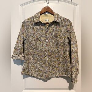 Croft & Barrow Yellow Floral Shirt